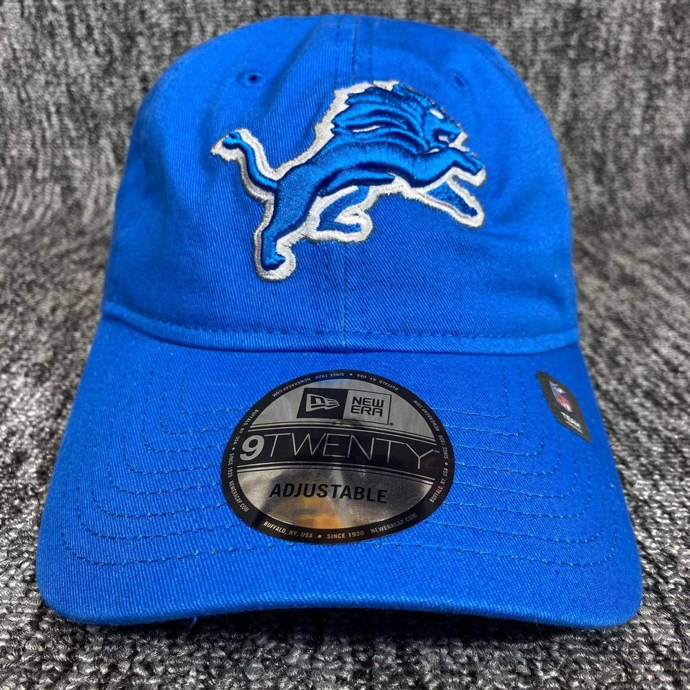 New Era Detroit Lions NFL‎ Hat Mens OSFM Blue 9TWENTY Adjustable Strapback Cap